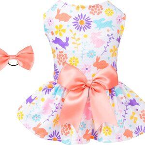 Easter Dog Dress Puppy Sundress Pet Outfit Summer Fashion for Small Dogs Girl Ca